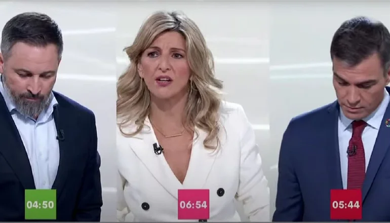 Con Feijóo ausente, los candidatos líderes de España tuvieron el último debate