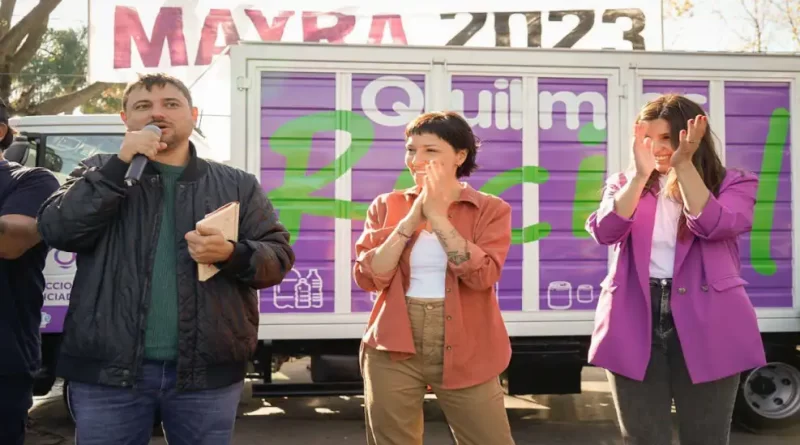 Mayra, Grabois y Vilar inauguraron el primer local de reciclado en Quilmes