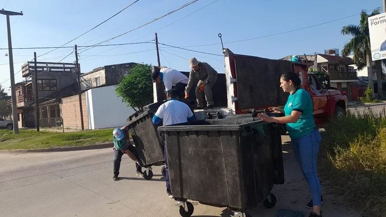 El municipio de Formosa coloca nuevos contenedores de basura en diversos sectores de la ciudad