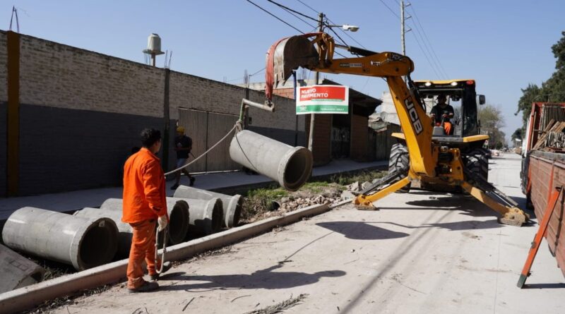 El municipio avanza con la última etapa de la obra de pavimentación de la avenida Ingeniero Huergo