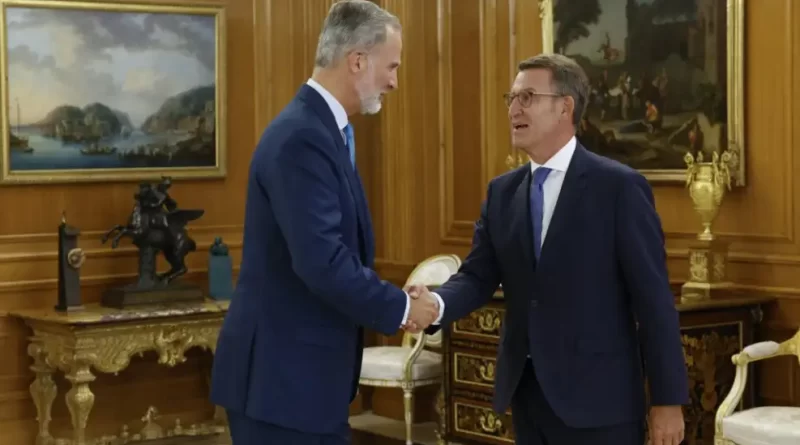 Felipe VI propuso al líder del PP, Alberto Feijóo, como postulante para la presidencia del gobierno