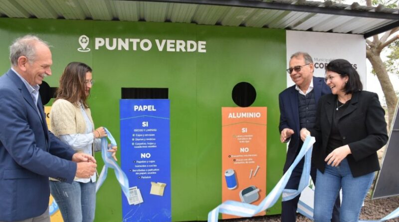 Ciudad de Corrientes: en Santa Catalina, Tassano inauguró el Punto Verde número 15 y veredas para un circuito de caminata