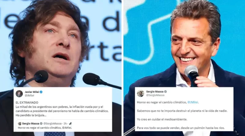 Massa y Milei comenzaron la campaña con un nuevo enfrentamiento sobre cambio climático e inflación