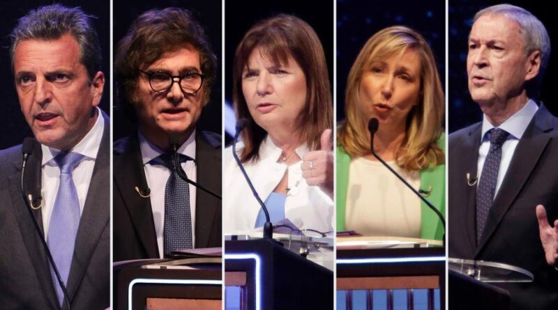 Intenso primer debate público entre candidatos presidenciales con cruces y réplicas fuertes
