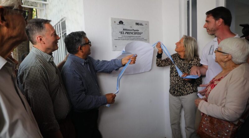 Gray participó de la inauguración de la nueva sede de la Biblioteca Popular El Principito