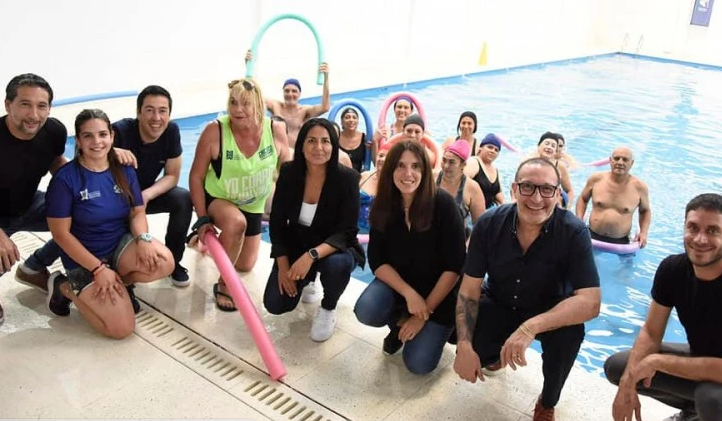 Leo Nardini, Noe Corea y Luis Vivona, realizaron la reapertura del Gimnasio Municipal