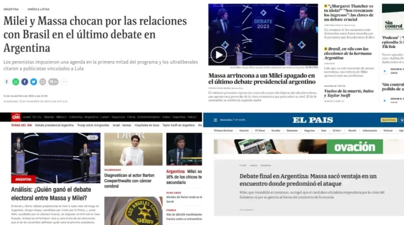 Después del debate presidencial: Los medios internacionales abordaron el enfrentamiento entre Sergio Massa y Javier Milei