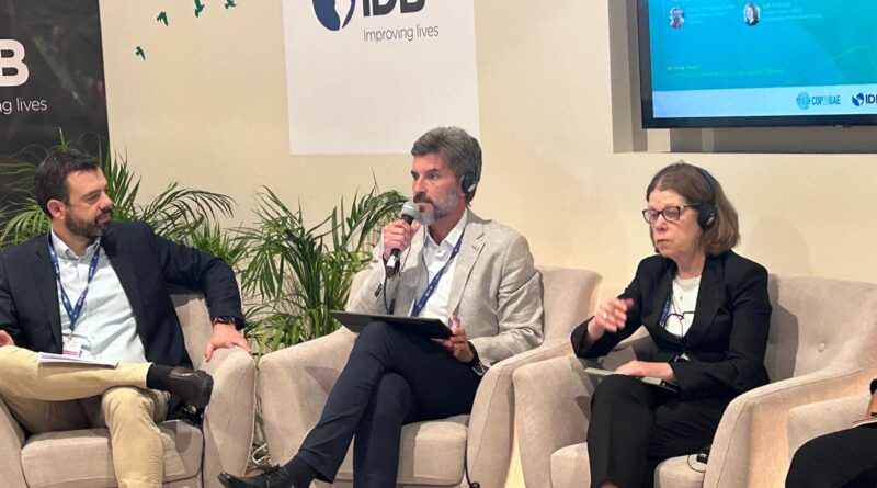 COP 28: Ulpiano Suarez expuso en el panel del Banco Interamericano de Desarrollo