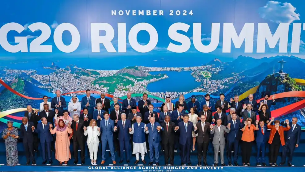Javier Milei fue el único ausente en la foto oficial del G20 en Brasil