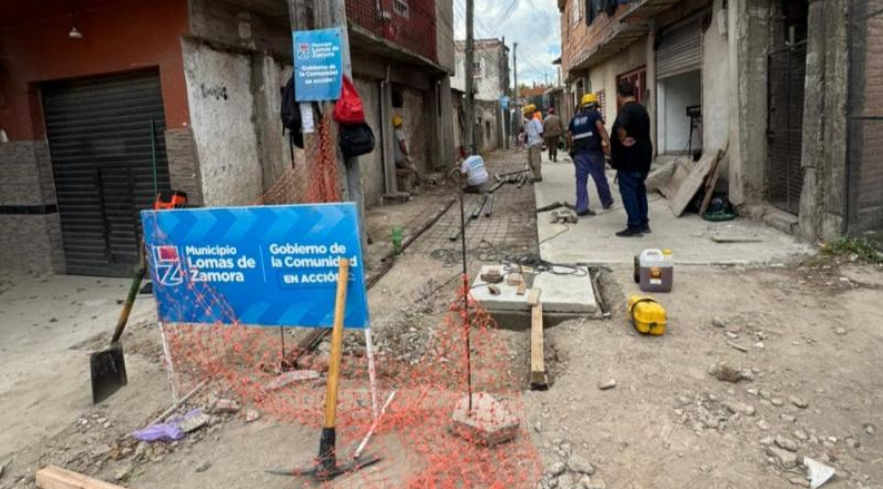 Avanzan las obras hidráulicas en el barrio El Corcho para mejorar el drenaje urbano