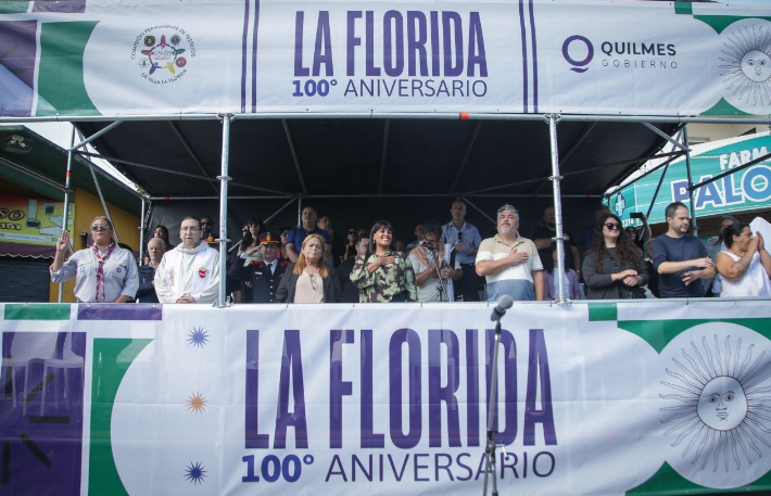 Villa La Florida celebró su centenario con un desfile y dos anuncios de obras para el barrio