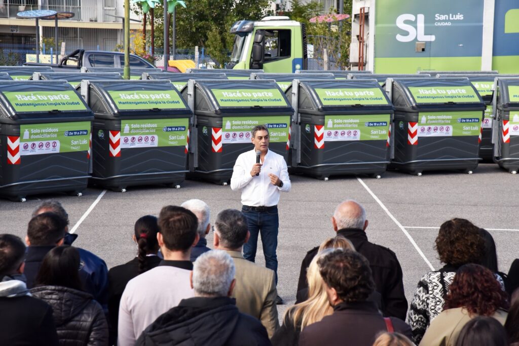 San Luis incorporó nuevos contenedores y avanza en la modernización del sistema de recolección de residuos