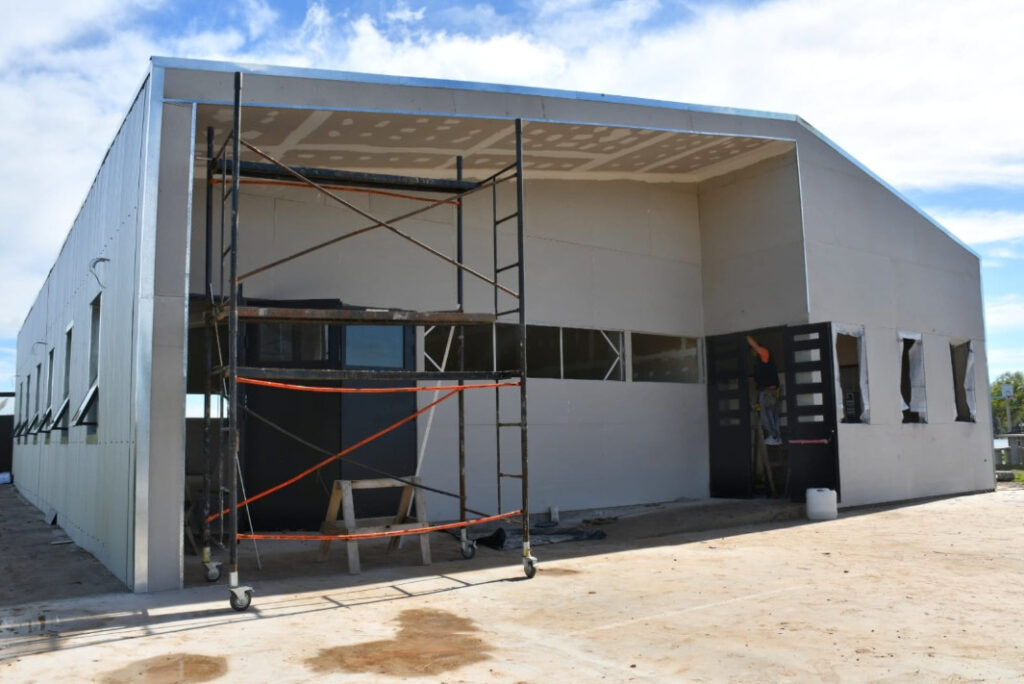 Morón avanza con la construcción de un nuevo SUM en el Parque Deportivo El Palomar