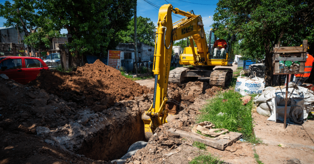 Avanzan las obras hidráulicas en Cuartel V y Moreno Norte Avanzan las obras hidráulicas en Cuartel V y Moreno Norte